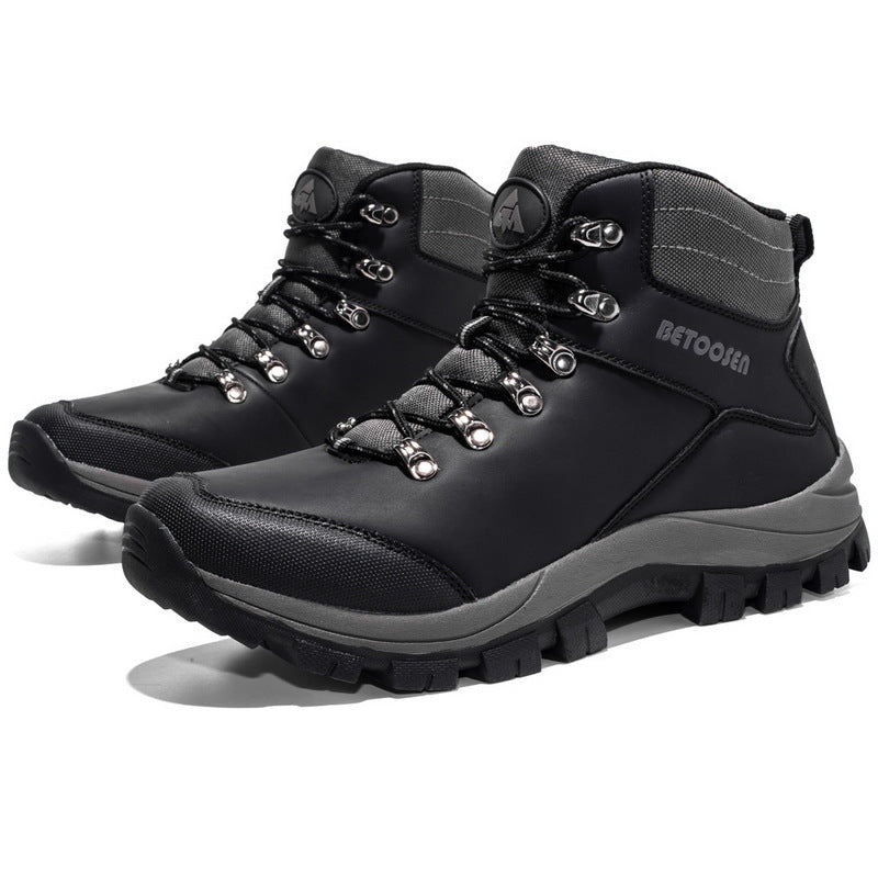 chaussure randonnée cuir homme noir semelle caoutchouc naturel