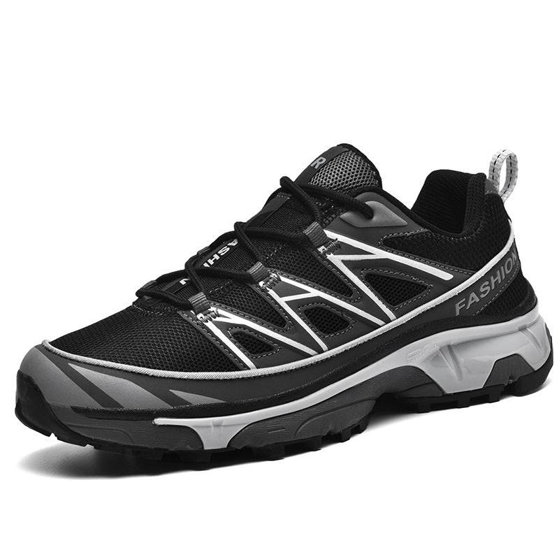 chaussures randonnée basse homme noir mesh cuir confort respirant