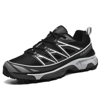 Thumbnail for chaussures randonnée basse homme noir mesh cuir confort respirant