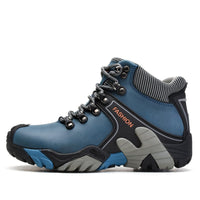 Thumbnail for chaussures randonnée cuir bleu cuir vachette resistant usure