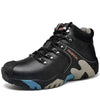 chaussures randonnée cuir noir unisexe semelle amortissante