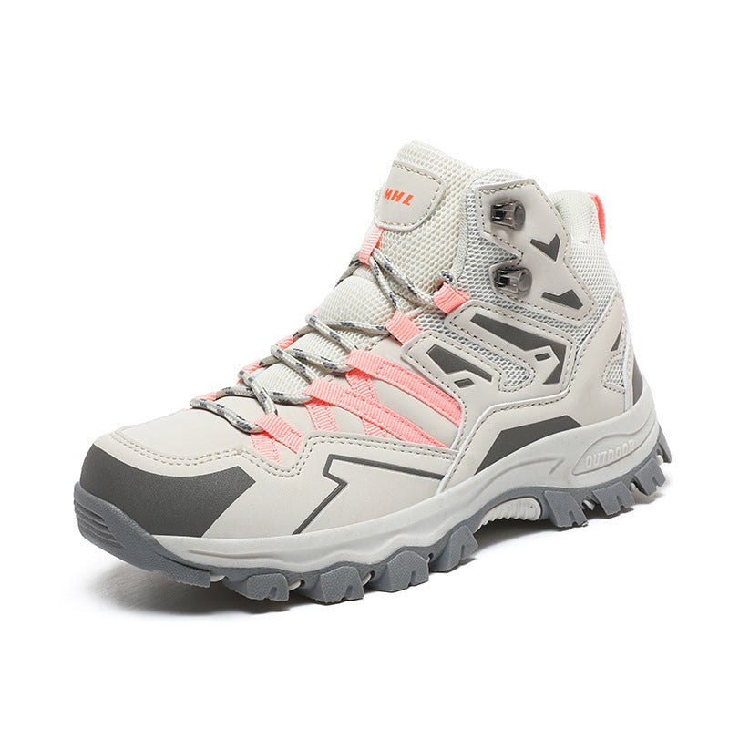 chaussures randonnée semi montante blanc rose clair unisexe