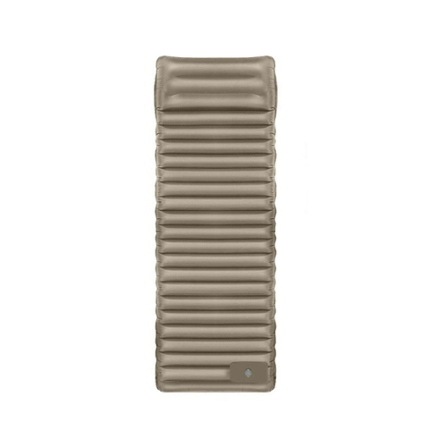 matelas camping 1 personne marron gris portable