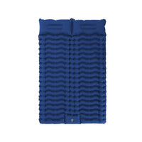 Thumbnail for Matelas gonflable 2 personnes camping bleu marine pompe à pied