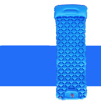 Thumbnail for matelas de camping léger bleu avec pompe intégrée