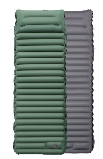 matelas randonnée gonflable vert kaki et gris léger