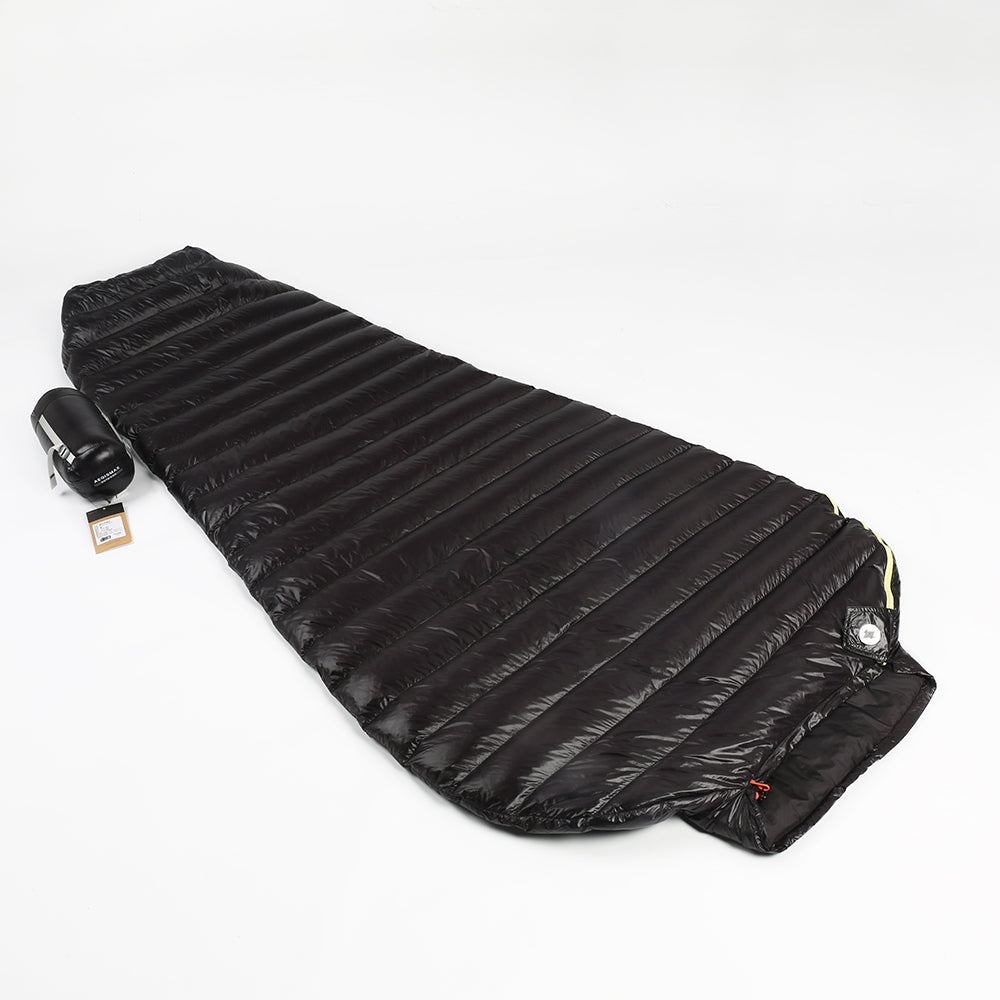 Sac couchage AEGISMAX noir avec sac de compression inclus