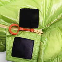 Thumbnail for Zip latéral et velcro sac de couchage AEGISMAX vert anti-fuite