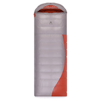 Thumbnail for sac de couchage grand froid gris et orange sur fond blanc