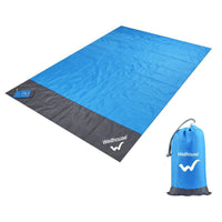 Thumbnail for tapis de sol camping léger imperméable bleu et gris sur fond blanc