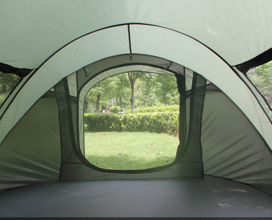 Tente camping 4 places pop-up vue de l'intérieur