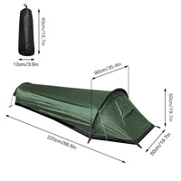 Thumbnail for Dimensions de la tente bivouac 1 personne compacte et légère