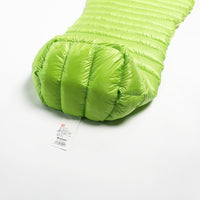 Thumbnail for Détail compartiment pieds sac couchage duvet vert anatomique